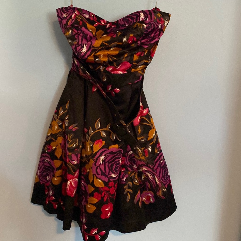Strapless floral dress m forever 21